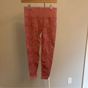 New Gymshark Pink Camo Leggings - Medium